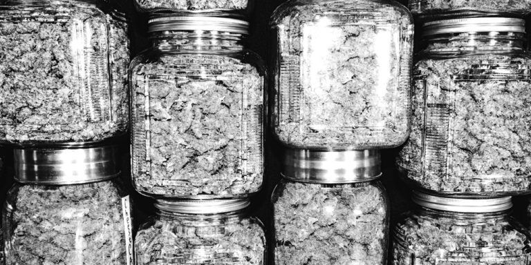 weed jars stacked bw 2x1