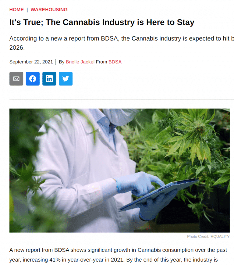 snip cannabis industry is here to stay