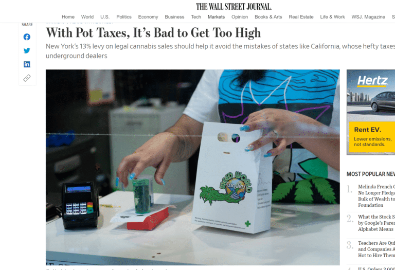 snip wall street journal pot taxes
