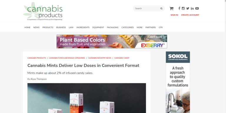 snip cannabis products - cannabis mints