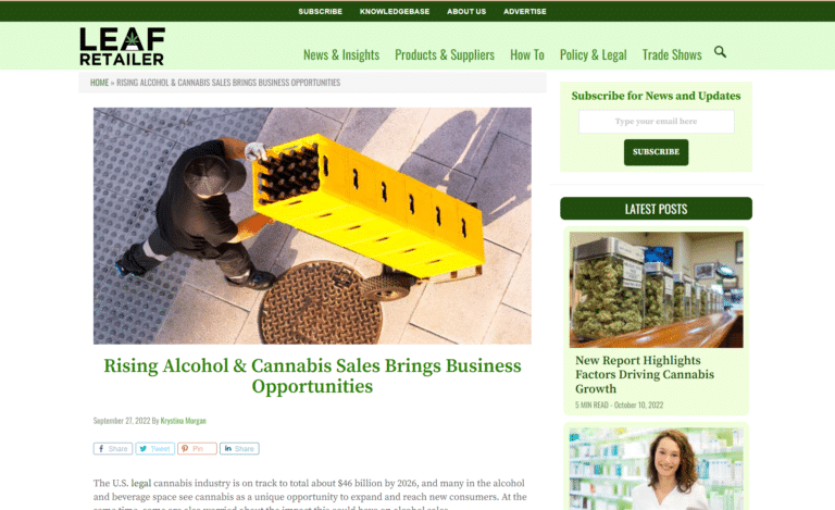 snip leaf retailer rising alcohol sales