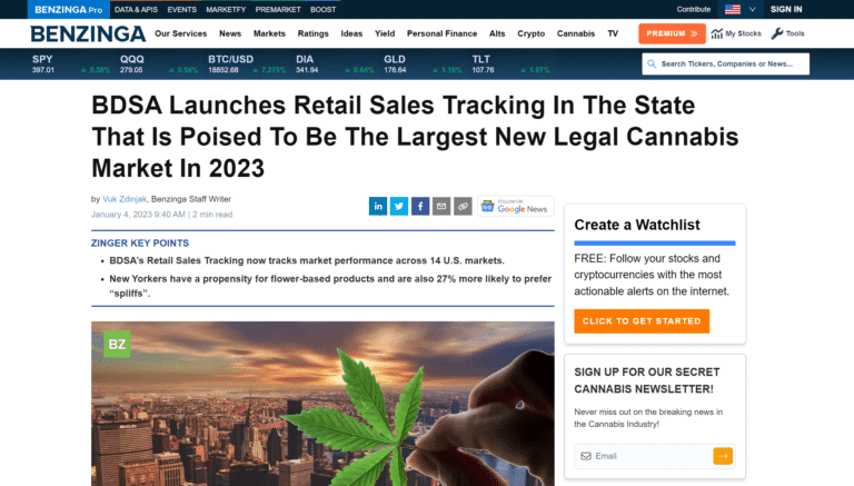 snip benzinga bdsa launches retail sales tracking