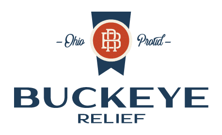 Brand logo for Ohio based Buckeye Relief