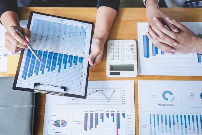 Professional executive Business colleague team working and analyzing with new project of accounting finance, Idea presentation and meeting strategy plan of financial business investment