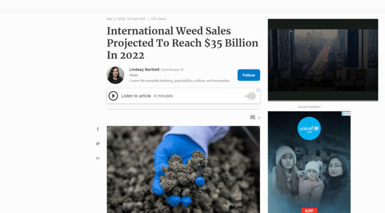 snip forbes international weed sales