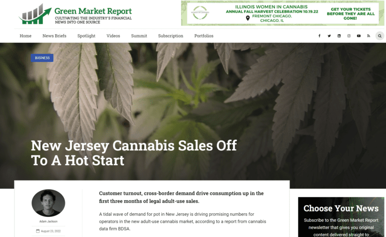 snip green market report new jersey