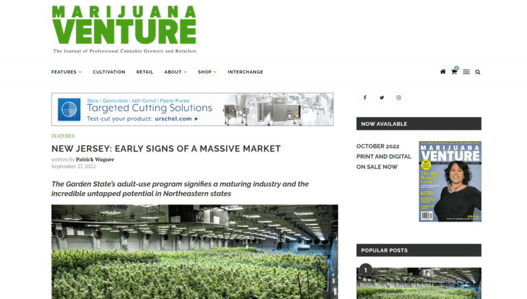 snip marijuana venture new jersey