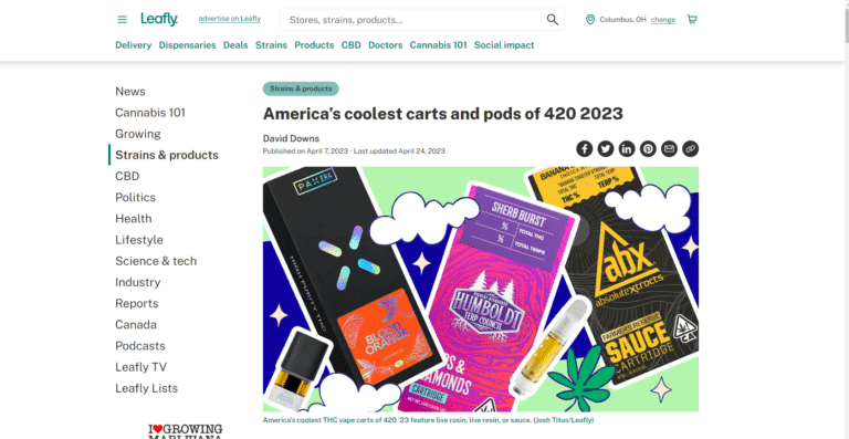 LEAFLY AMERICAS COOLEST CARTS AND PODS OF 420