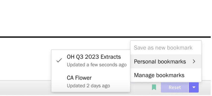 BDSA's enhanced filter bookmarking system