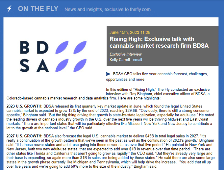 Screenshot of the The Fly 6.15.2023 Article