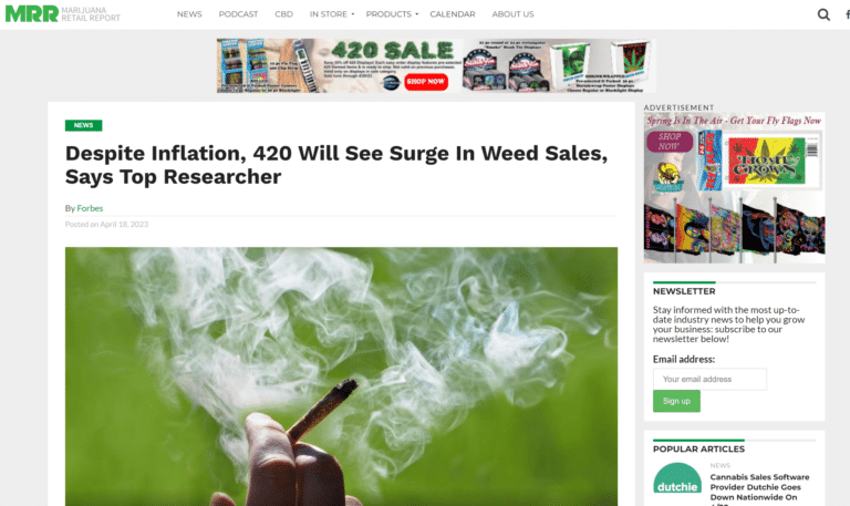 marijuana retail report despite inflation